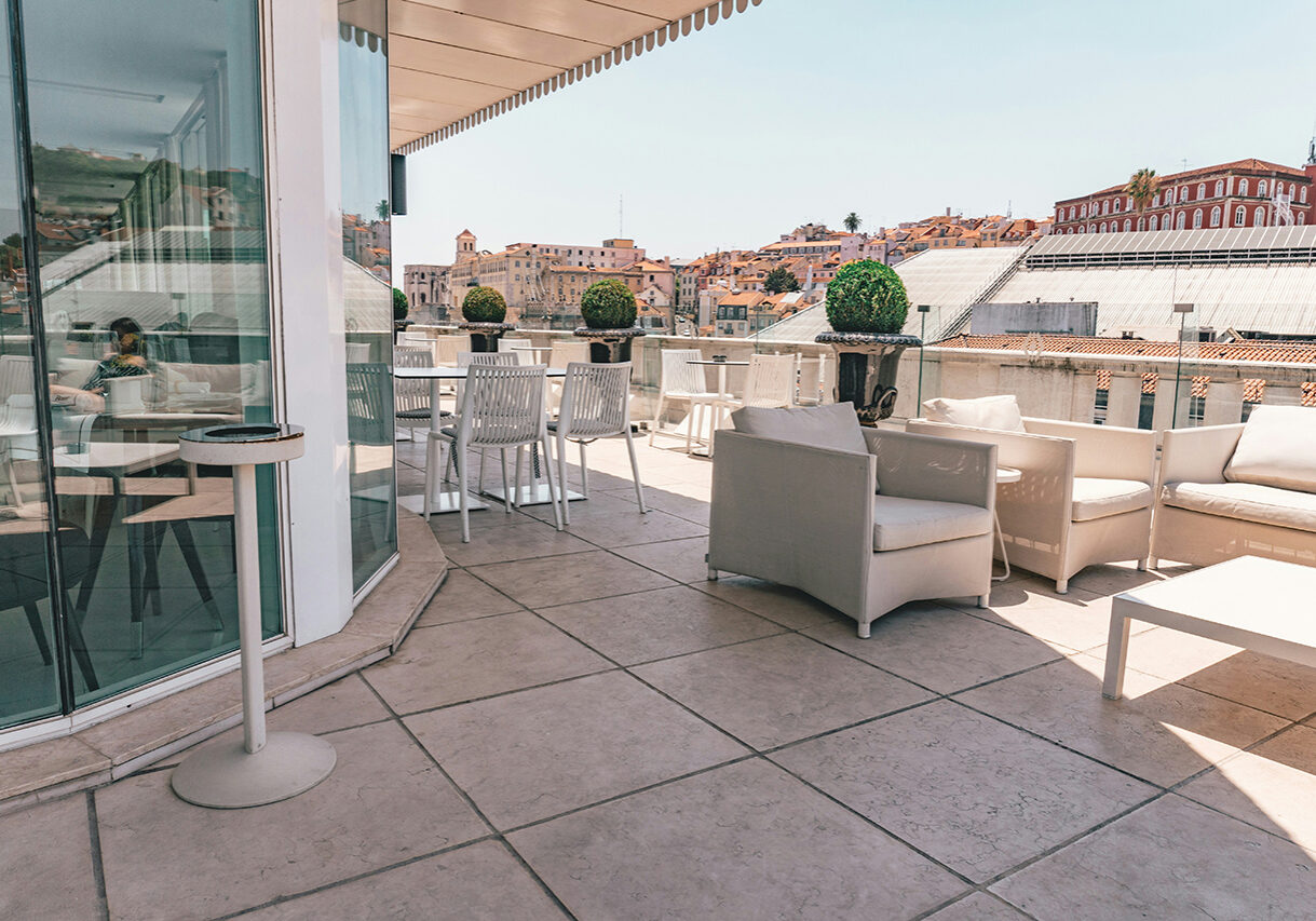 Saubere Terrasse